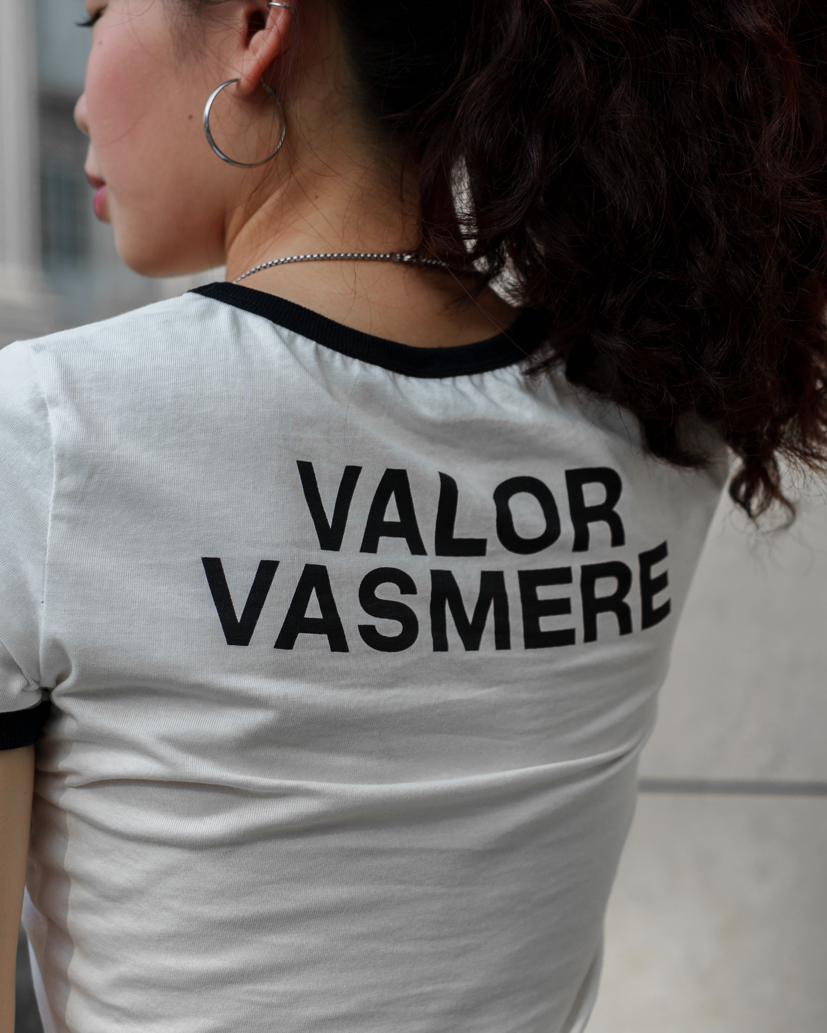 'CRYSTALTRACE' CROPPED TEE - VALOR VASMERE